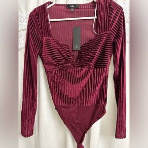 Red bodysuit from lulus NWT